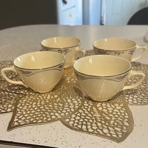 Elegant Cream Tea Cups Set